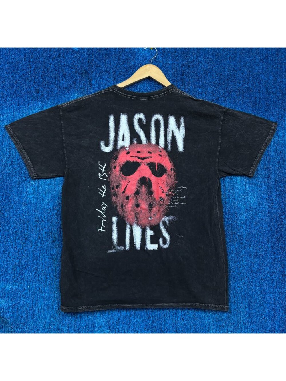 Bloody Disgusting x Friday the 13th Horror Movie Mineral Wash T-Shirt Size Large